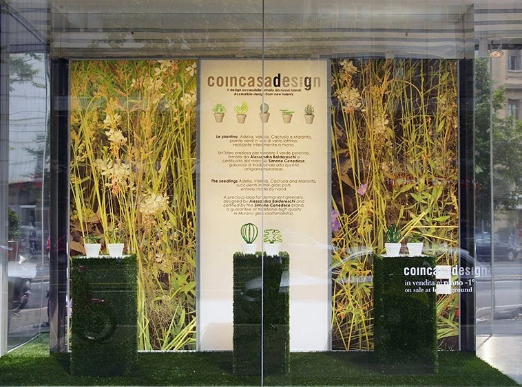 Shop window – set up – “Dejeuner sur l’Erbe” – for Coin, Milan