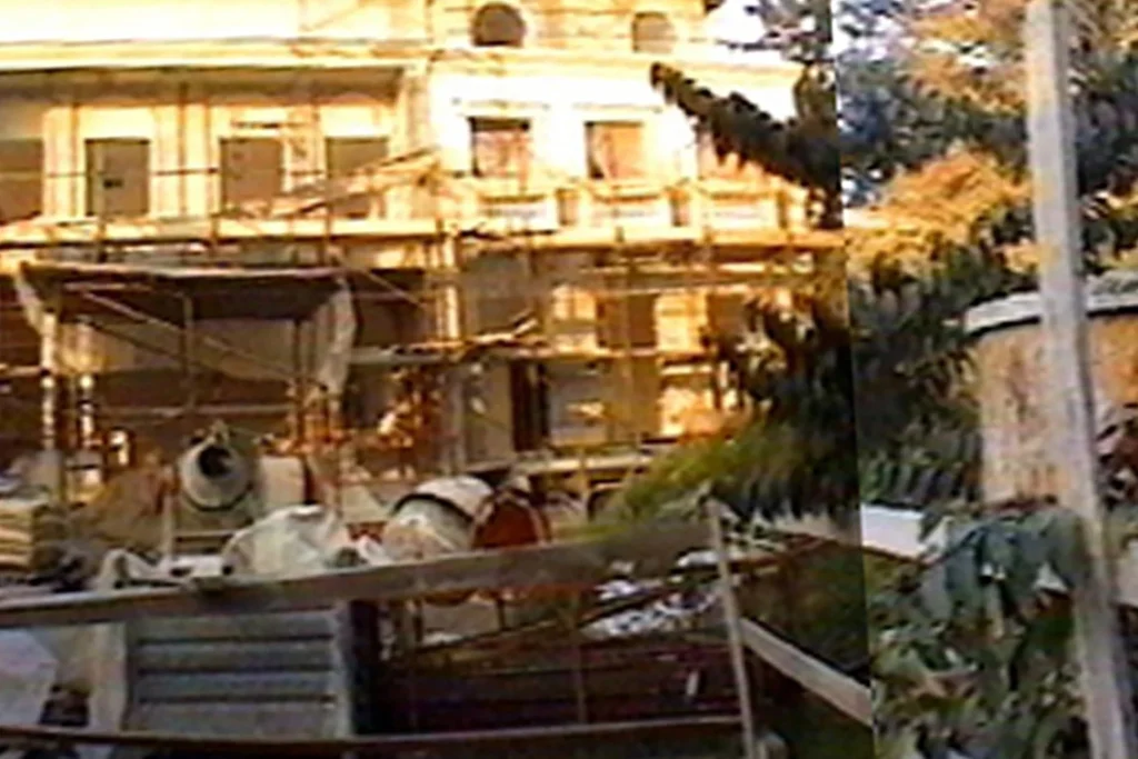 Piscina nel giardino, prima dei lavori