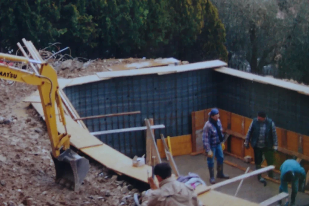 Piscina nel giardino, prima dei lavori